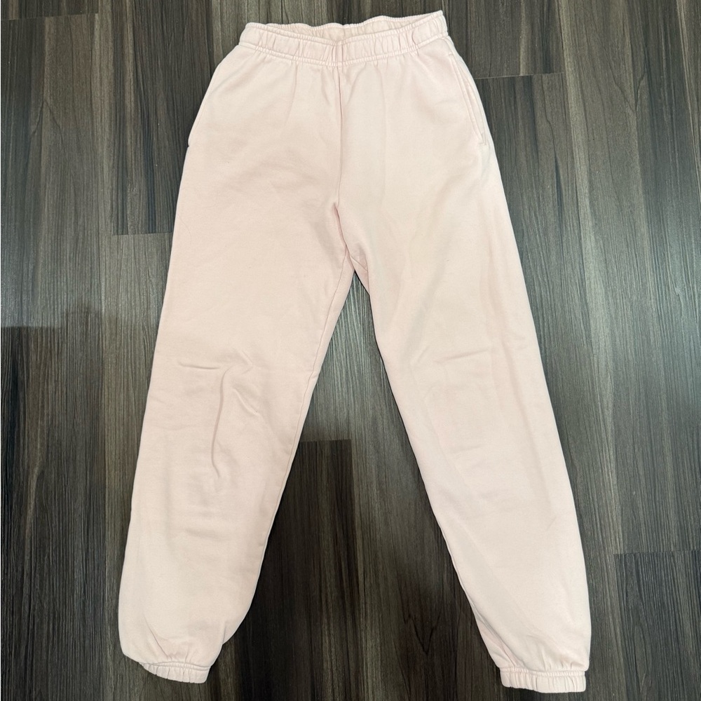 Aritzia Cozy Fleece TNA light pink sweatpants, Size Small